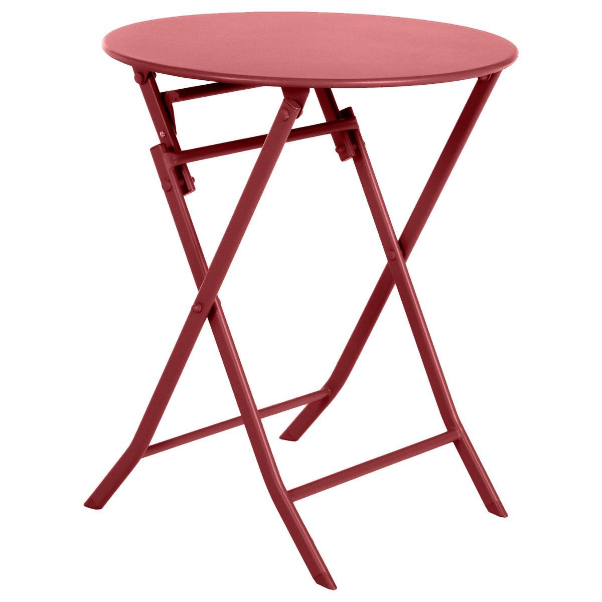 TABLE GREENSBORO RONDE GROSEILLE 2 PLACES