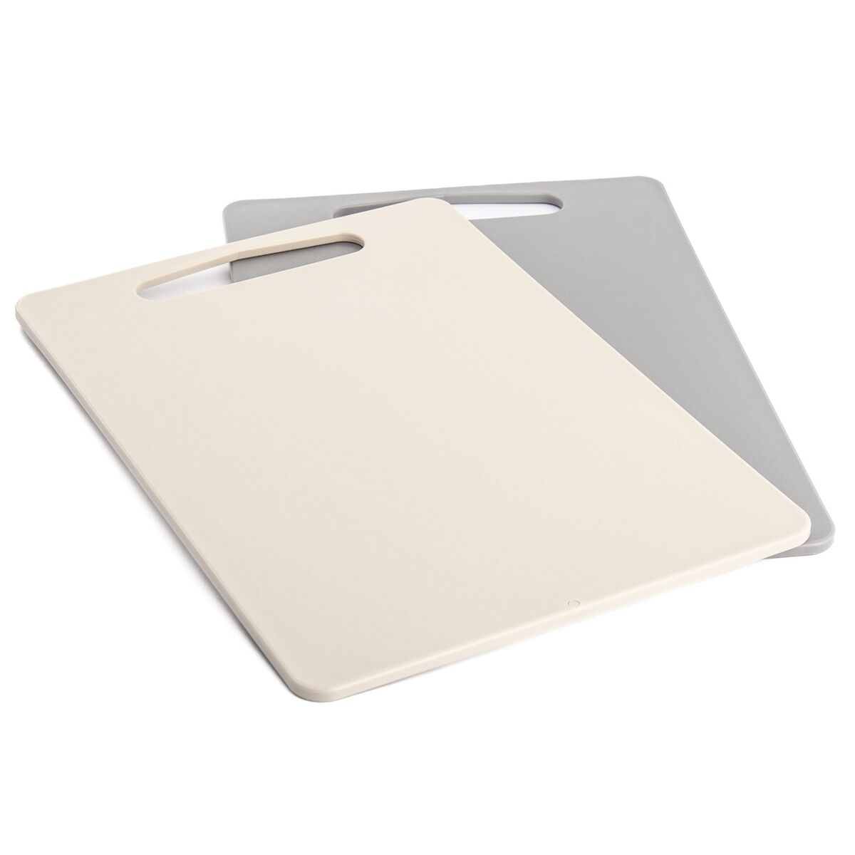 Skjærebrett bioplast, 2 stk, beige/grå