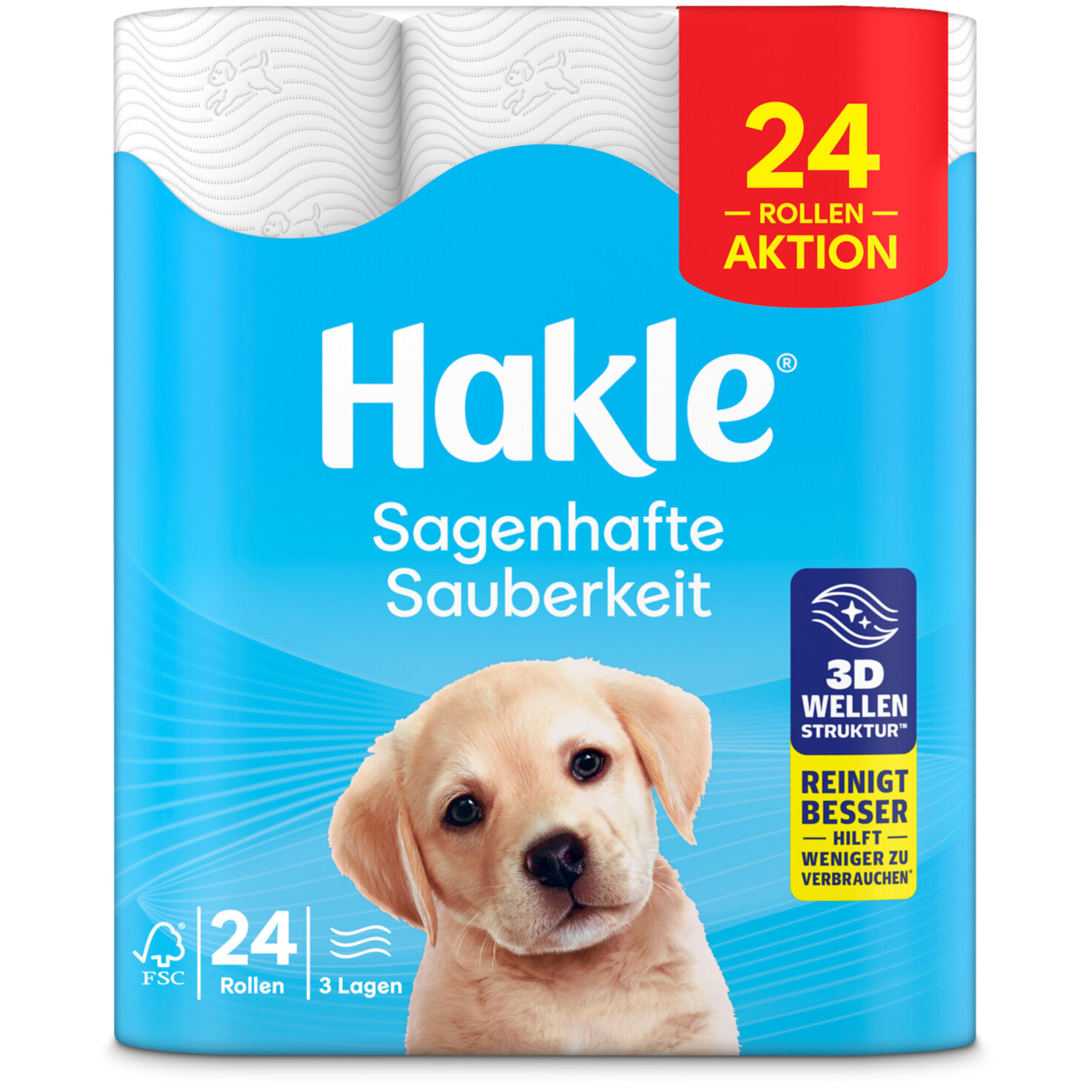 Hakle Sagenhaft weiss 3-lagig 24 Rollen