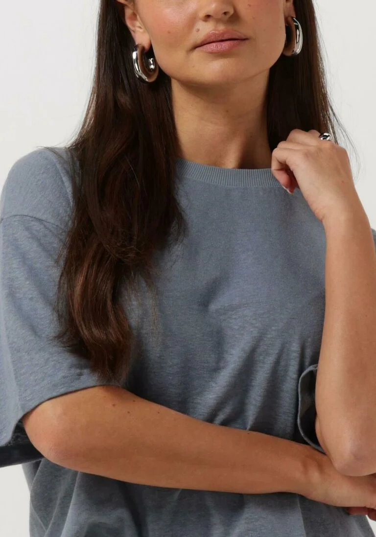 DRYKORN blauwe drykorn t-shirt lilani