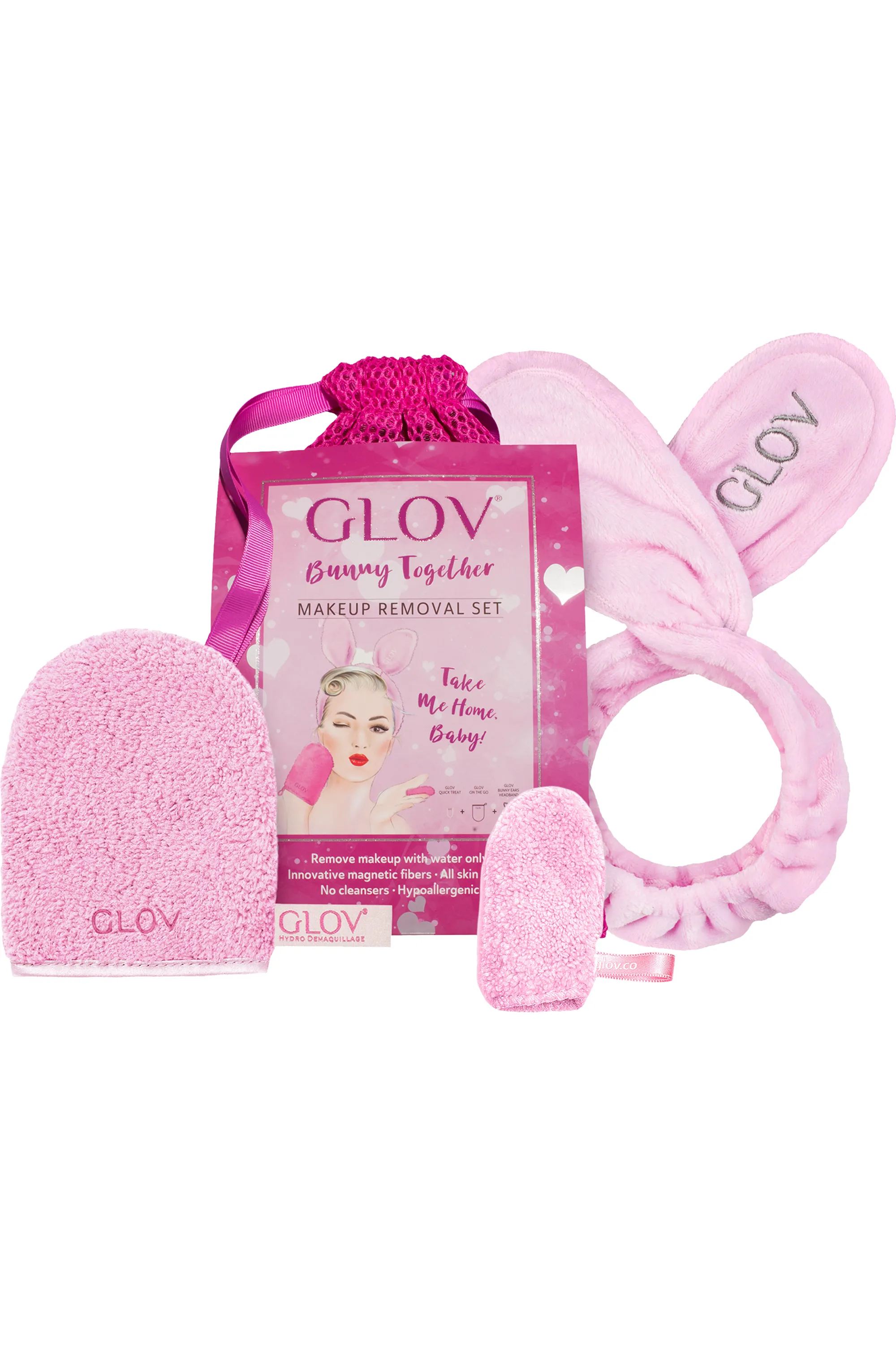 GLOV Coffret routine démaquillage Pink Bunny