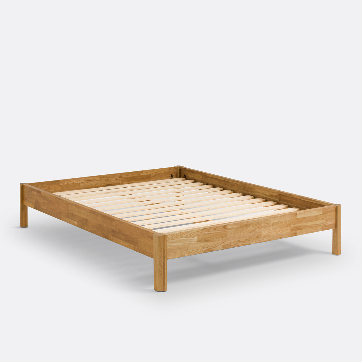 LA REDOUTE INTERIEURS<br>Cama de carvalho maciço com estrado de ripas, Zulda