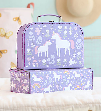 A Little Lovely Company Kofferset - 2 st. - 29x20/25,5x18 cm -