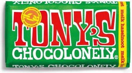 Tony's Chocolonely melk hazelnoot 180 gr