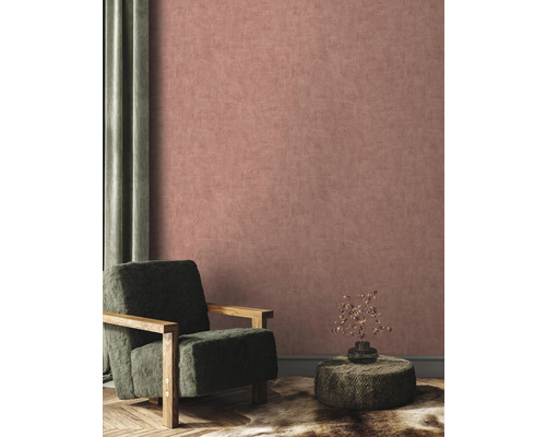 Vliesbehang A51512 Annabella Uni roze rood