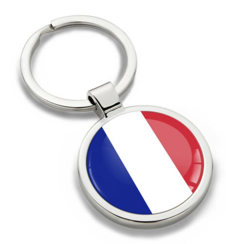 Metall Flaggen Schlüsselanhänger Länderflaggen Accessoire mit Spaltring - Frankreich