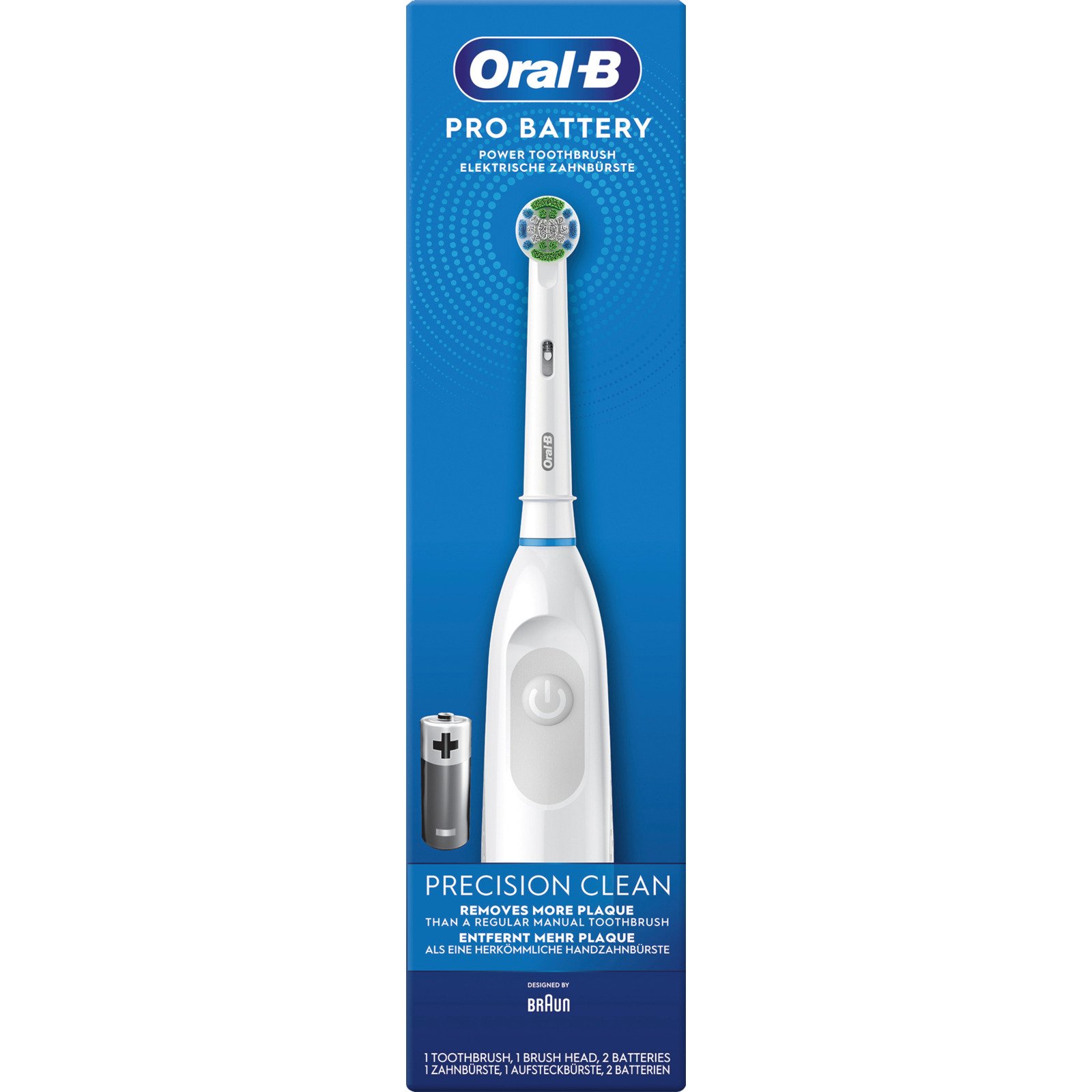 Oral-B Zahnbürste Batterie Precision Clean Weiss