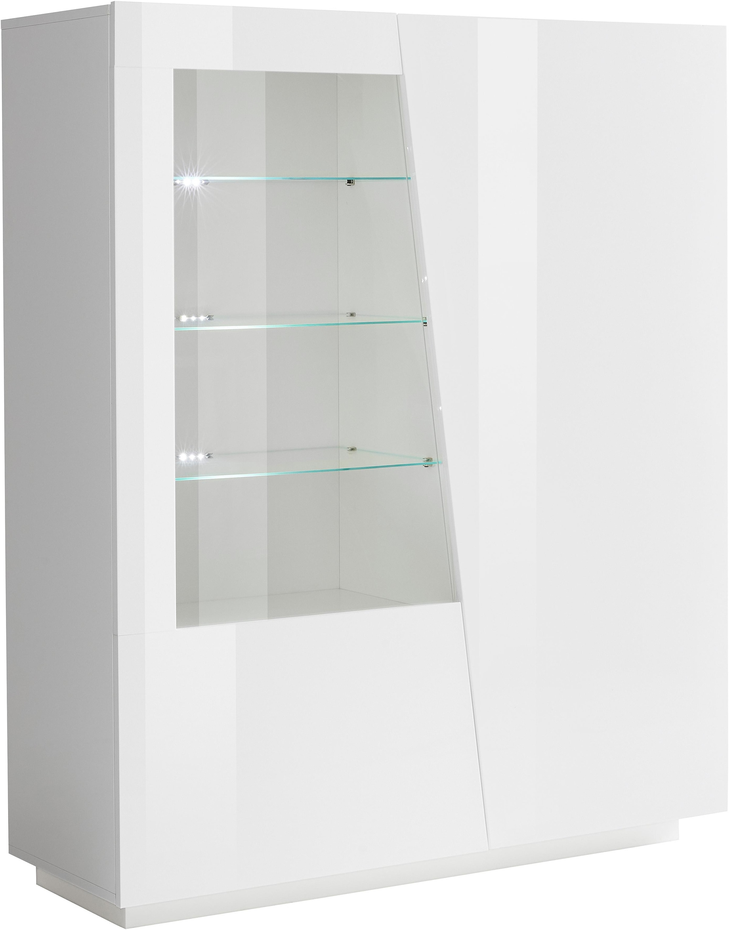 INOSIGN Highboard »Vega, Hochschrank, Hochkommode, Schrank« mit 2 Türen mit Glaseinsatz, Höhe 146 cm
