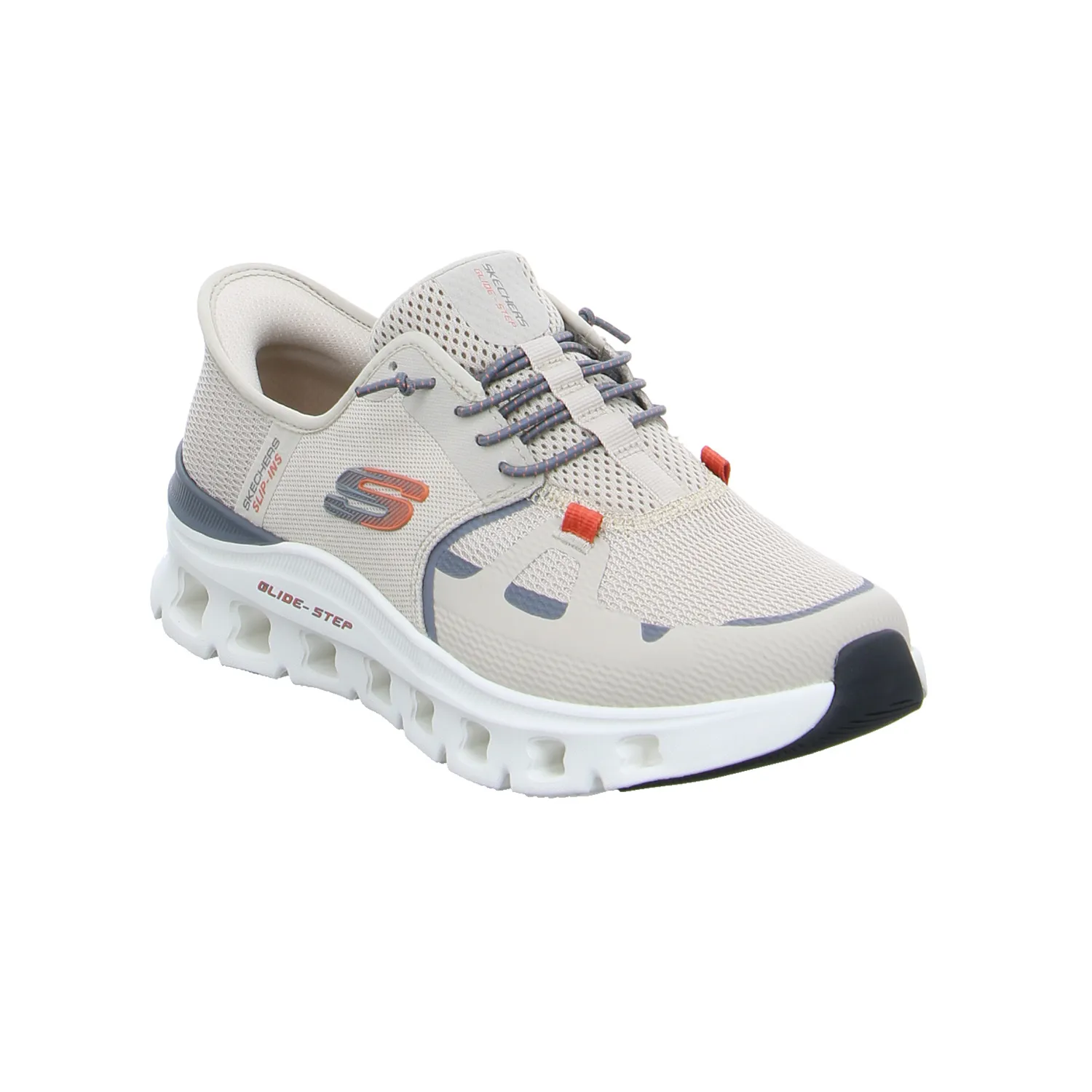 SKECHERS Halbschuhe Sneaker Stoff Taupe Synthetik