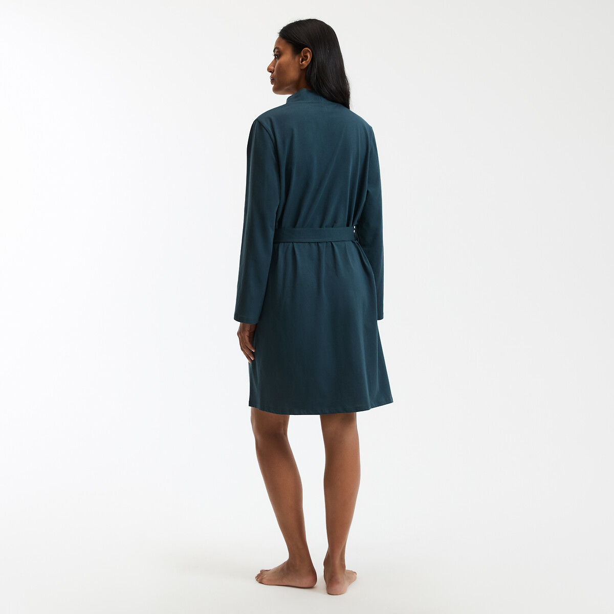 LA REDOUTE COLLECTIONS<br>Roupão liso em jersey de algodão