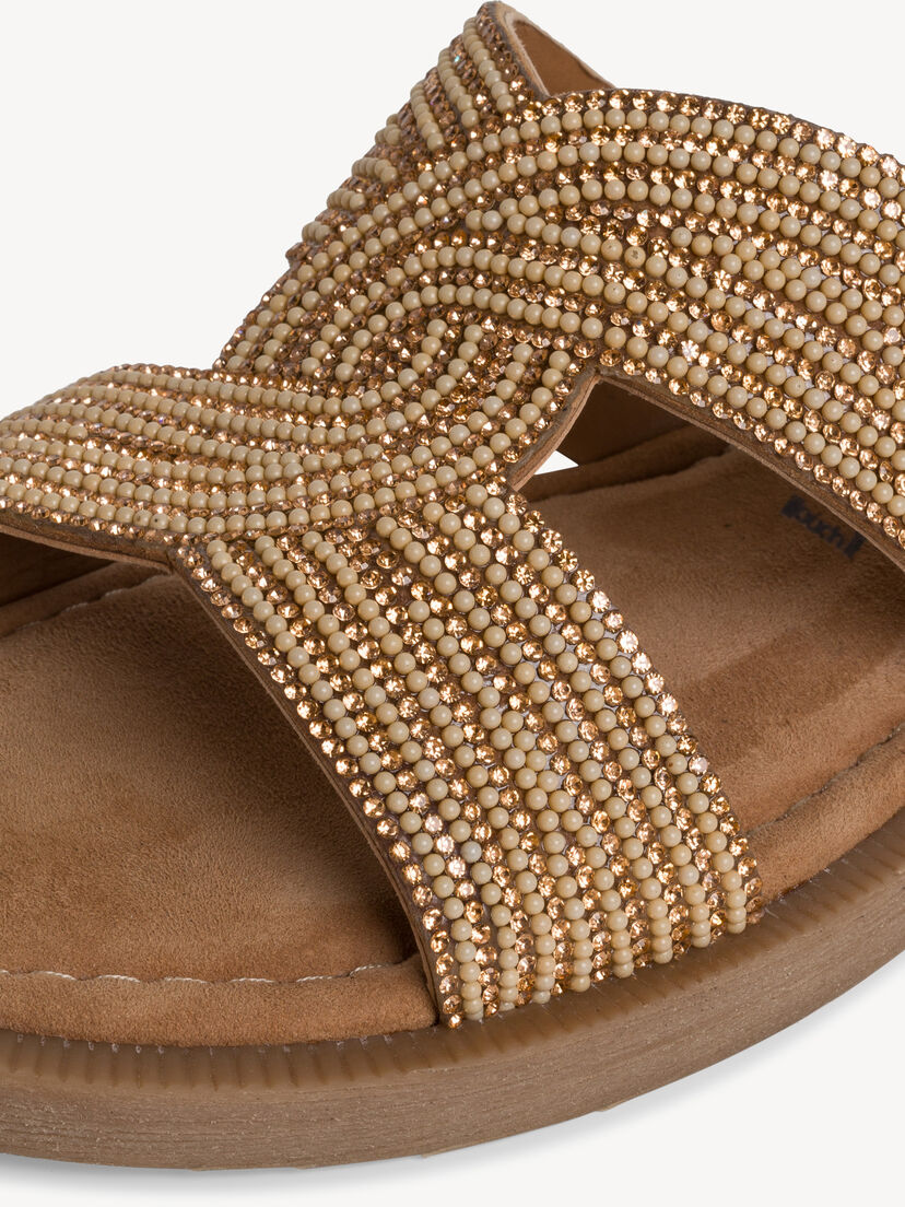 Leren Slipper - metallic