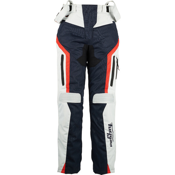 Furygan - Pantalon femme Apalaches Lady Gris Clair / Bleu / Rouge