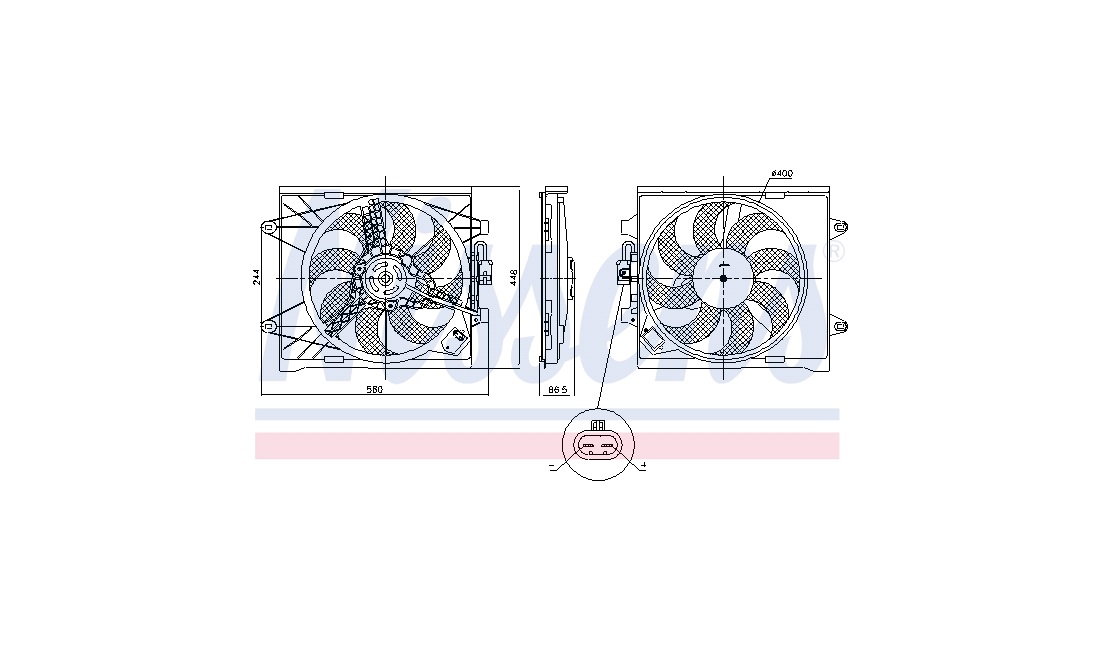 Ventilator, motorkøling