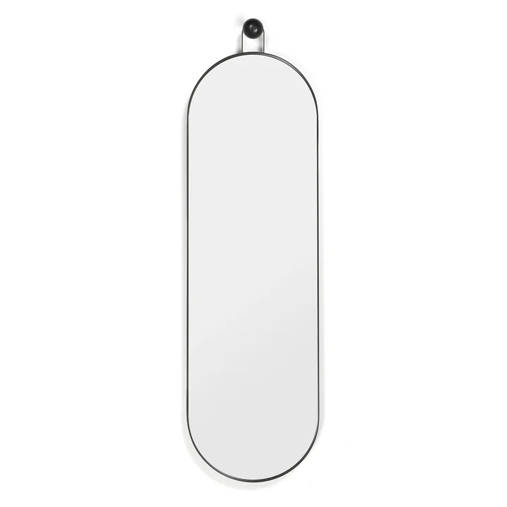 Ferm Living - Poise Oval Spiegel, 98,9 x 28,3 cm, schwarz