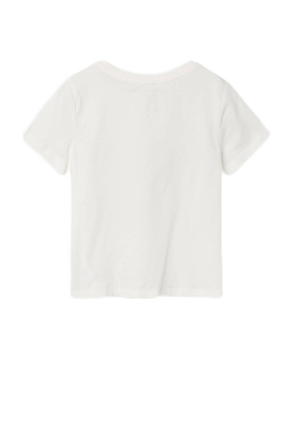 NAME IT T-shirt NKFZAKNOT met printopdruk offwhite
