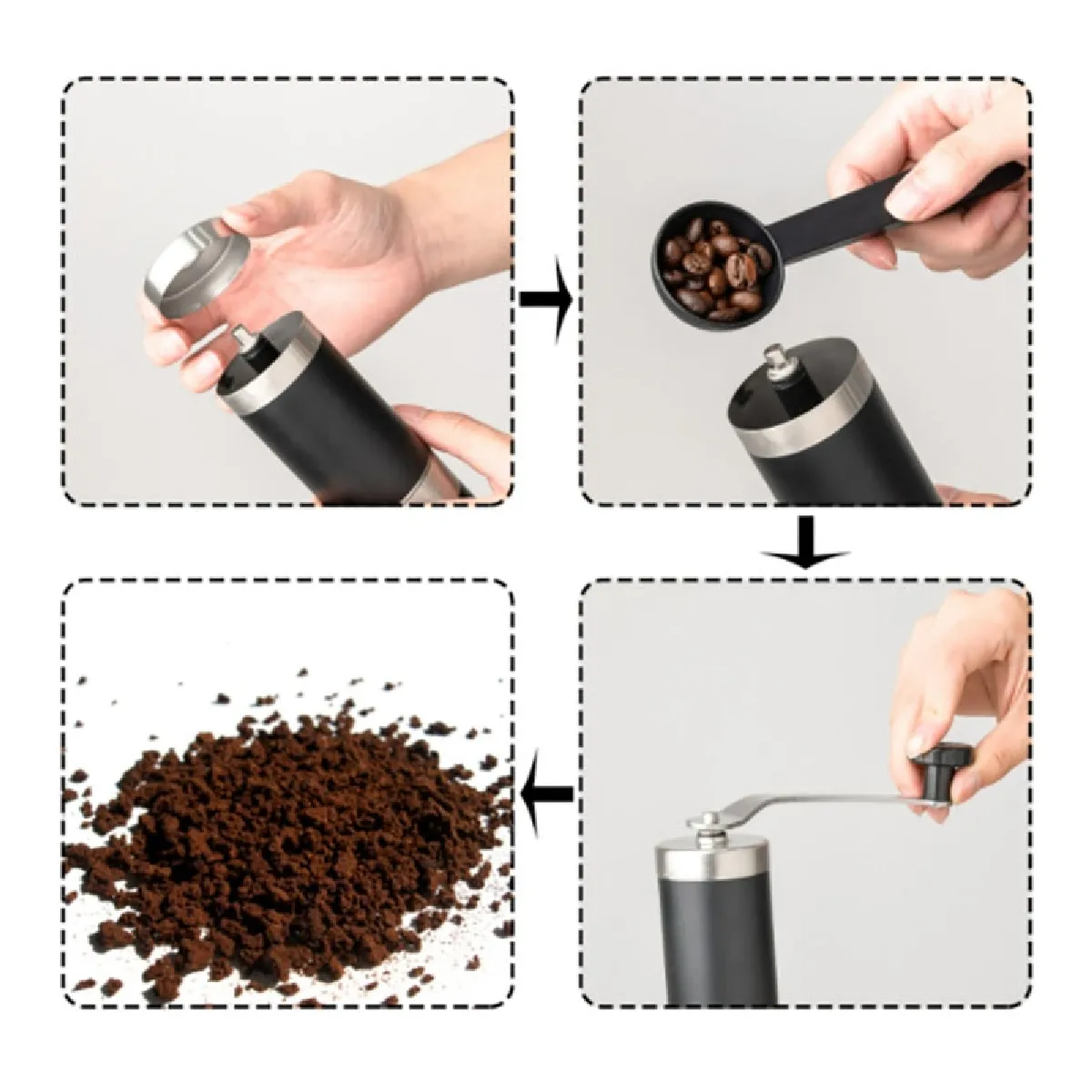 Moulin à café artisanal Universal - Argent