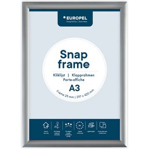 Cadre porte-affiche premium, B1, 25 mm, argent