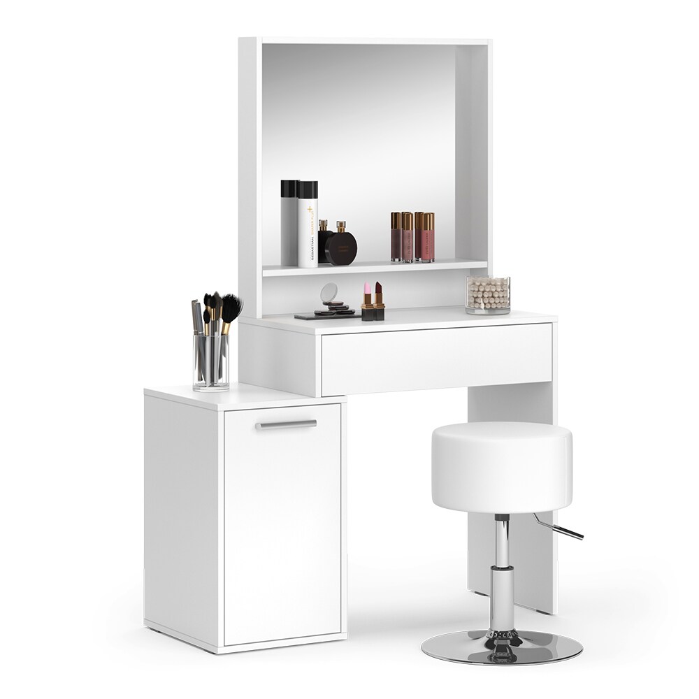 Vicco Schminktisch Altea 95 x 145 cm Weiß Frisiertisch Spiegel Hocker modern