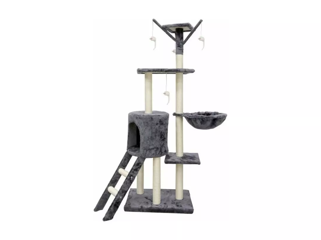 Arbre à chat 79 x 34 x 138 cm - Gris