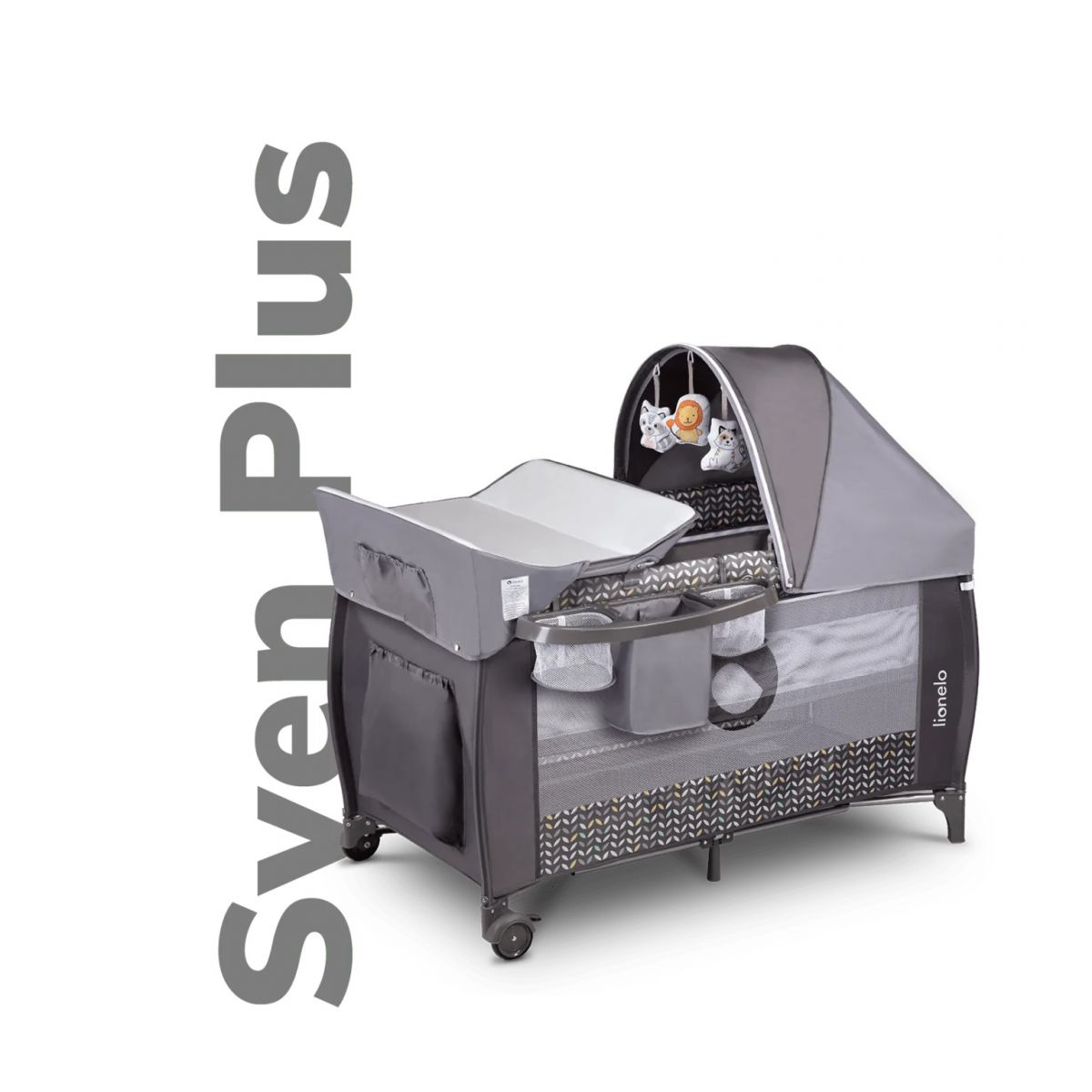 LIT DE VOYAGE SVEN PLUS GREY SCANDI - GREY SCANDI