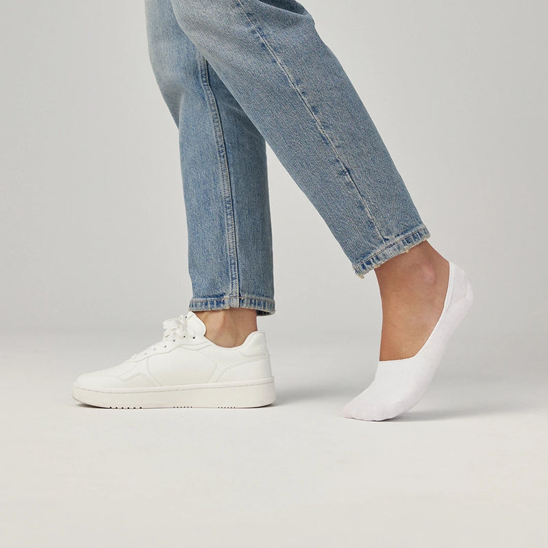 Mid Cut Füßlinge Damen & Herren aus Bio-Baumwolle Schwarz