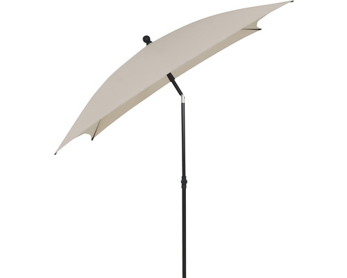 City center paalparasol Siena Garden 180 x 180 cm polyester aluminium antraciet handzwengel kantelbaar vierkant