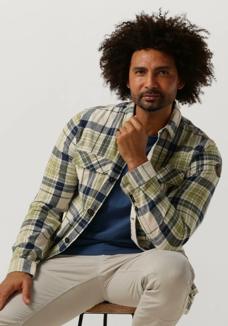 PME LEGEND groene pme legend casual overhemd long sleeve shirt ctn yd check