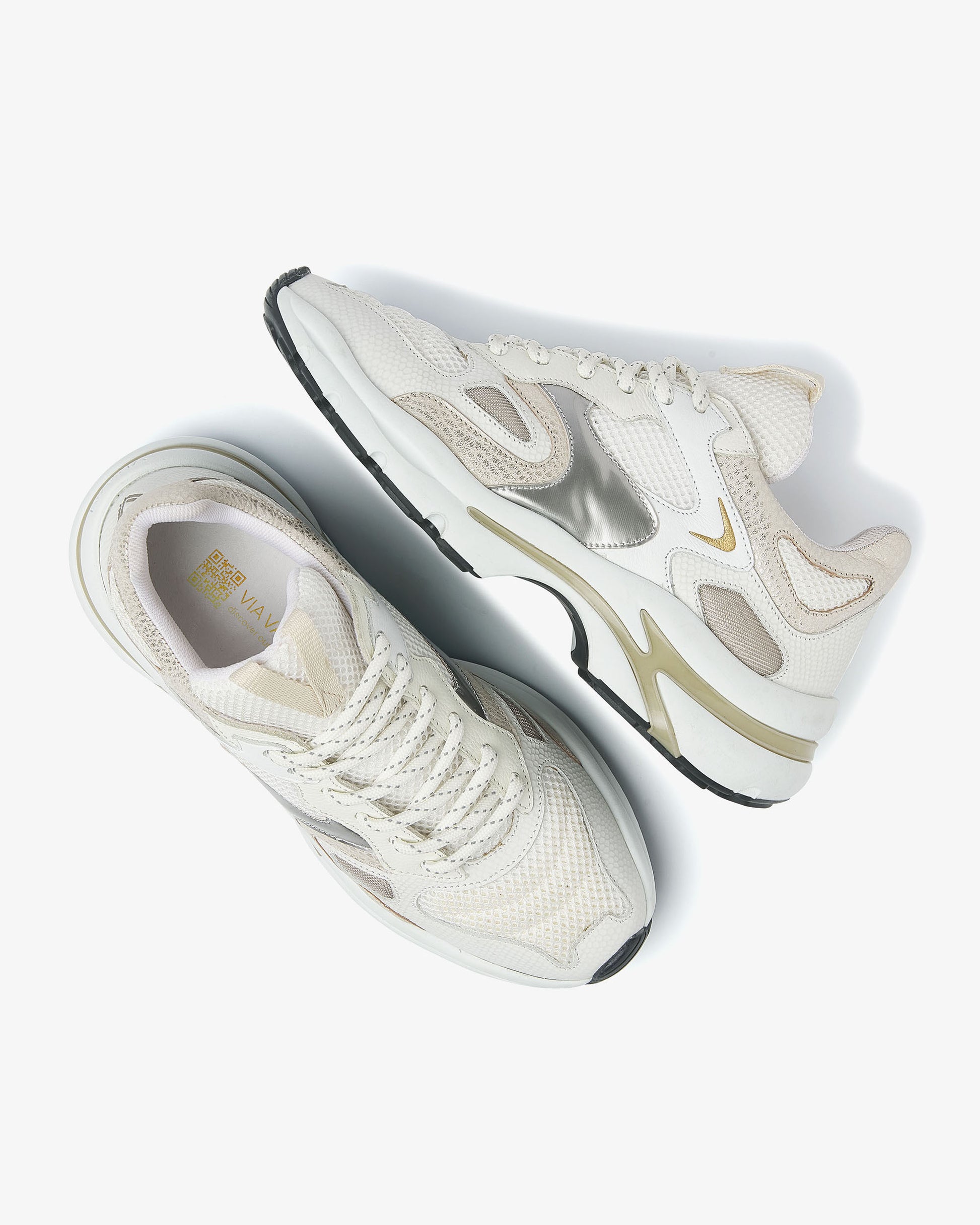 VIA VAI beige dames sneakers Vesper Due