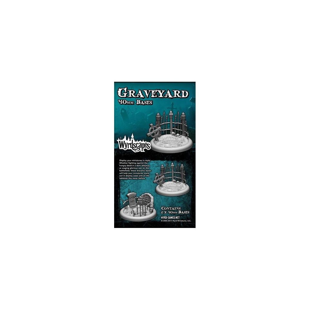 Wyrdscape Bases - 2x Graveyard 40mm