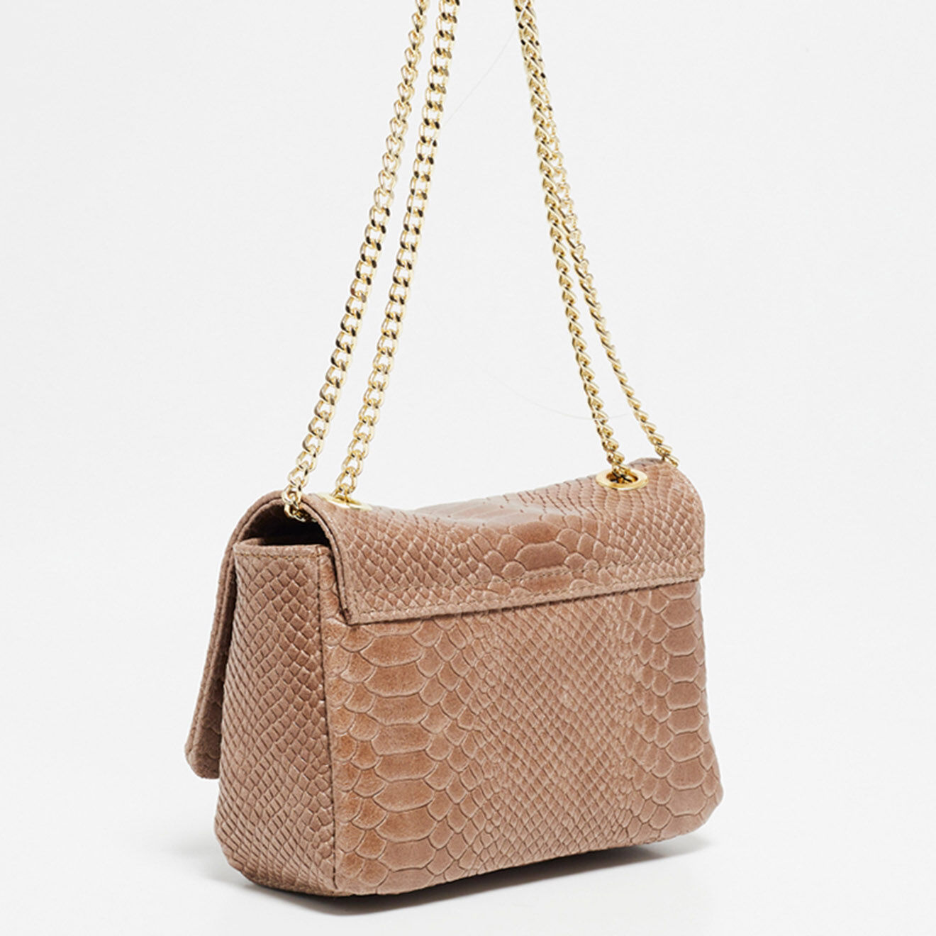Christian Laurier Sac bandoulière en Cuir Hera taupe  - 21x15x7 cm
