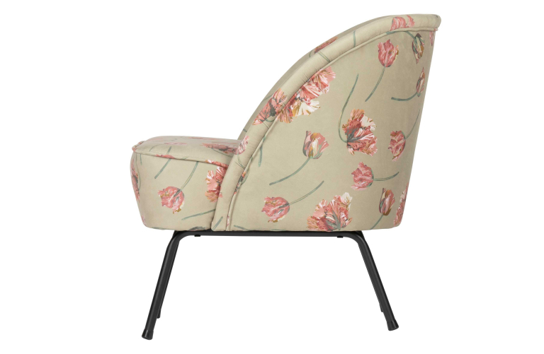 WOOOD Vogue fauteuil fluweel zwart