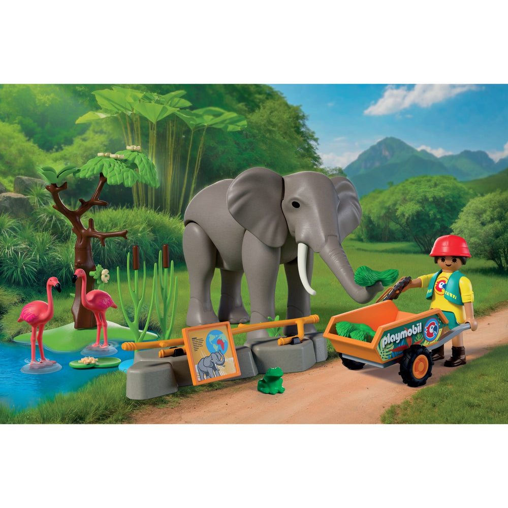 Køb Playmobil® Elephant With Zookeeper