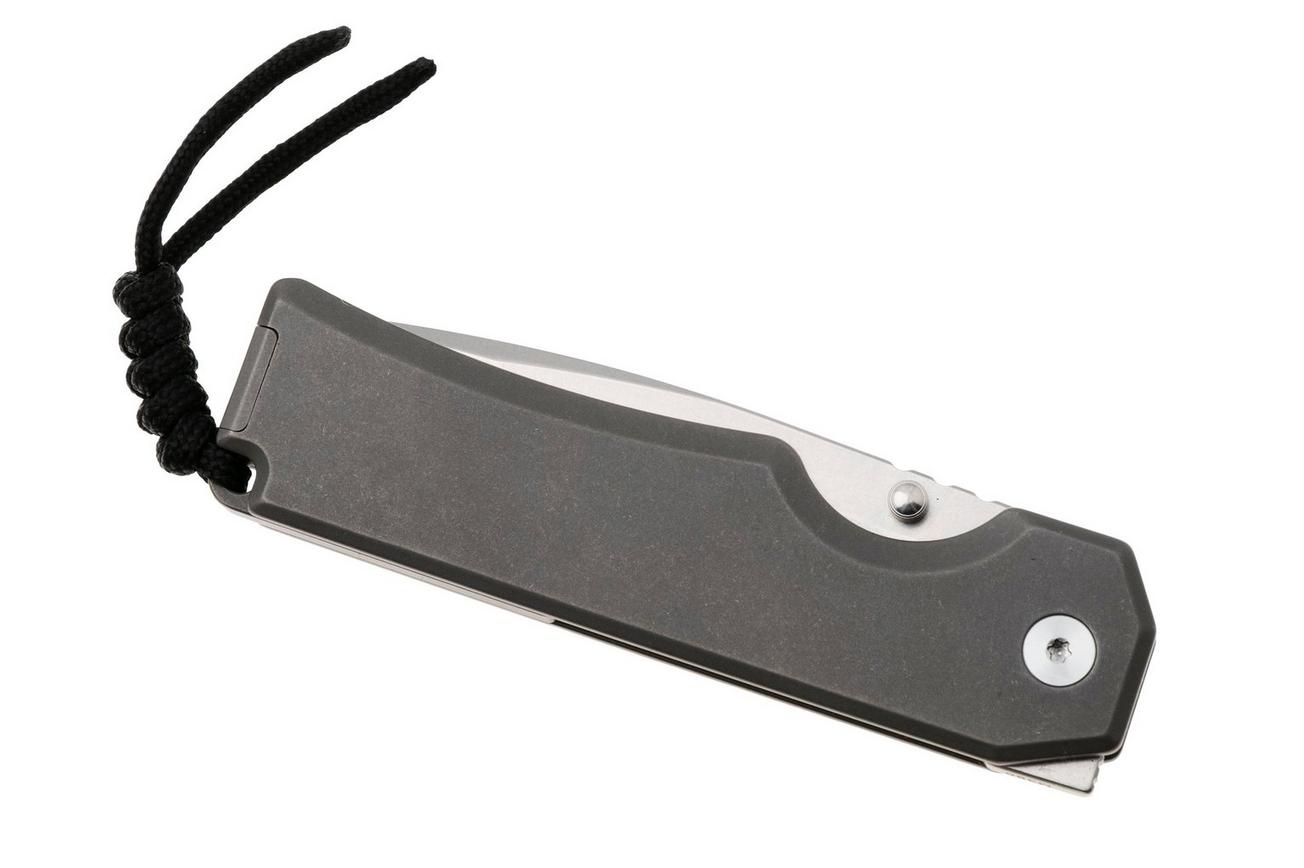 Big Idea Design Ti Pocket Knife II TI-PK-II Stonewashed Titanium, M390, zakmes