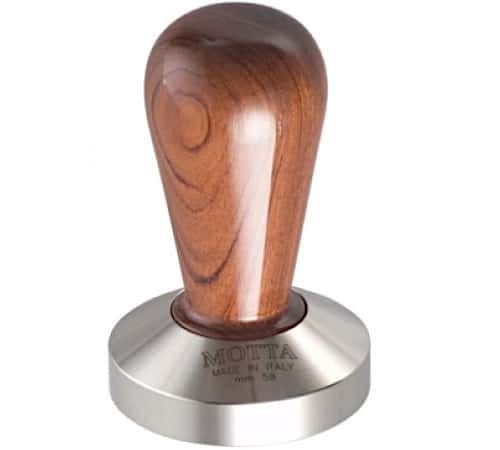 Tamper café MOTTA 58 mm acier et bois laqué