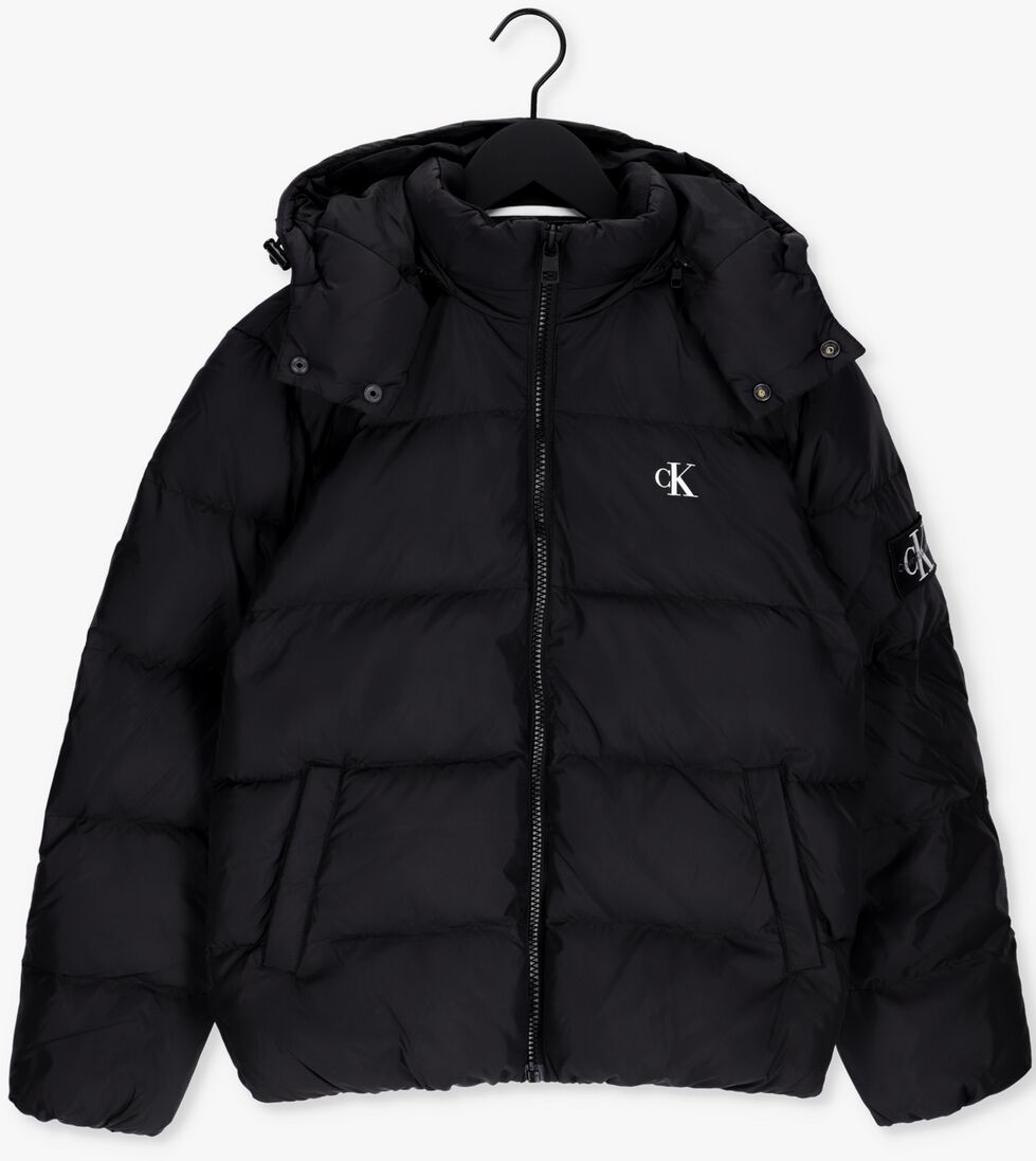 CALVIN KLEIN zwarte calvin klein gewatteerde jas essentials down jacket