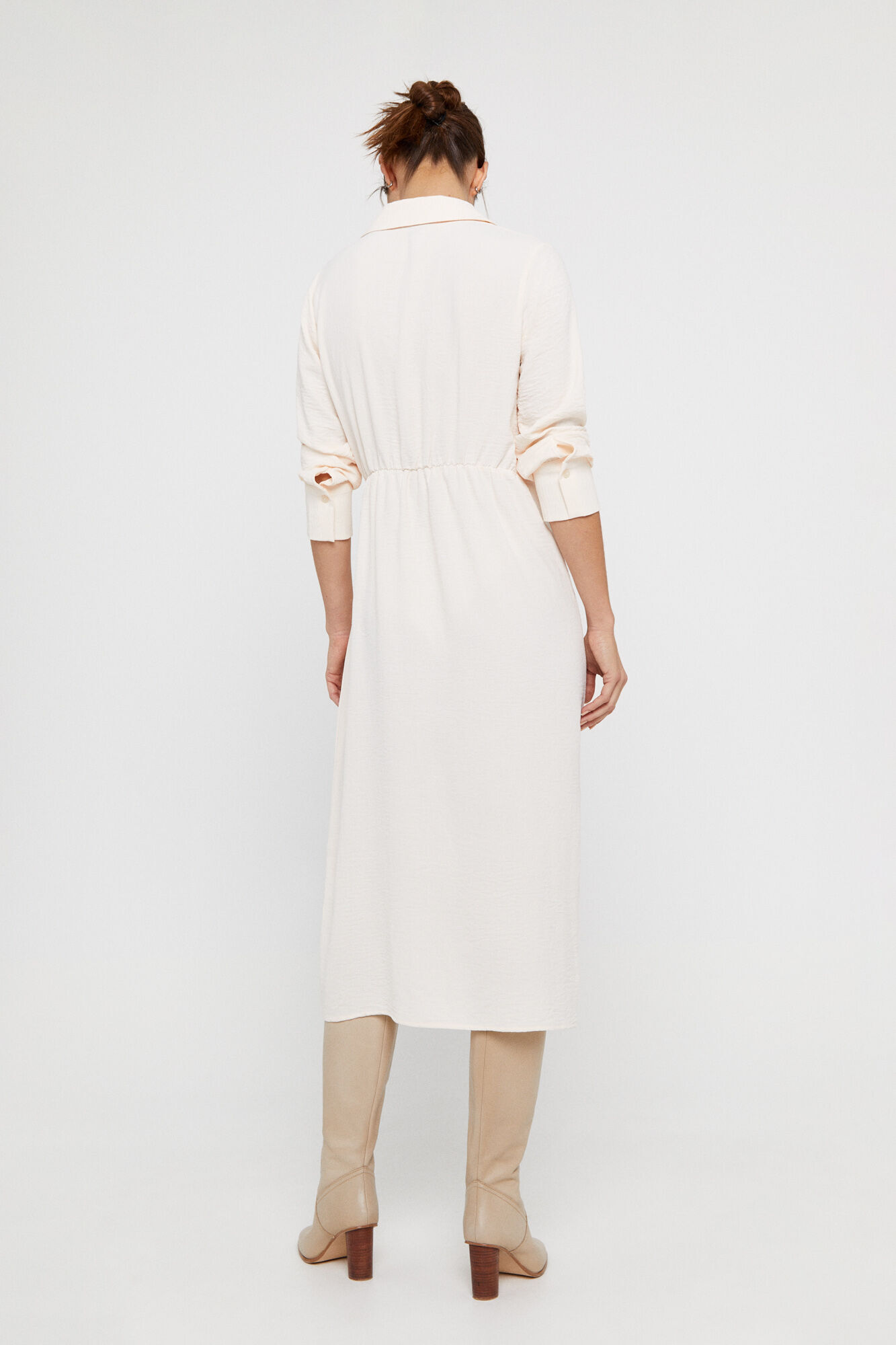 Vestido midi envelope - Branco