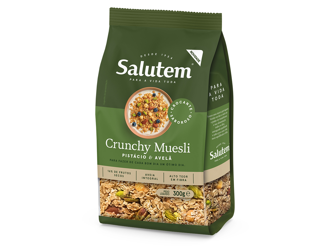 CEREAIS MUESLI SALUTEM PISTACIO E AVELA 300G