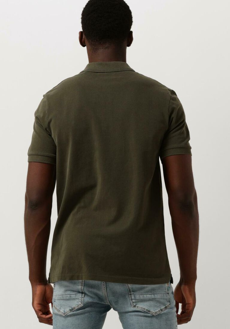 SCOTCH & SODA donkergroene scotch & soda polo garment dye organic cotton pique polo