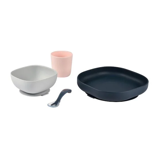 Set Vaisselle Silicone 4 pièces   Night Blue        de               Béaba