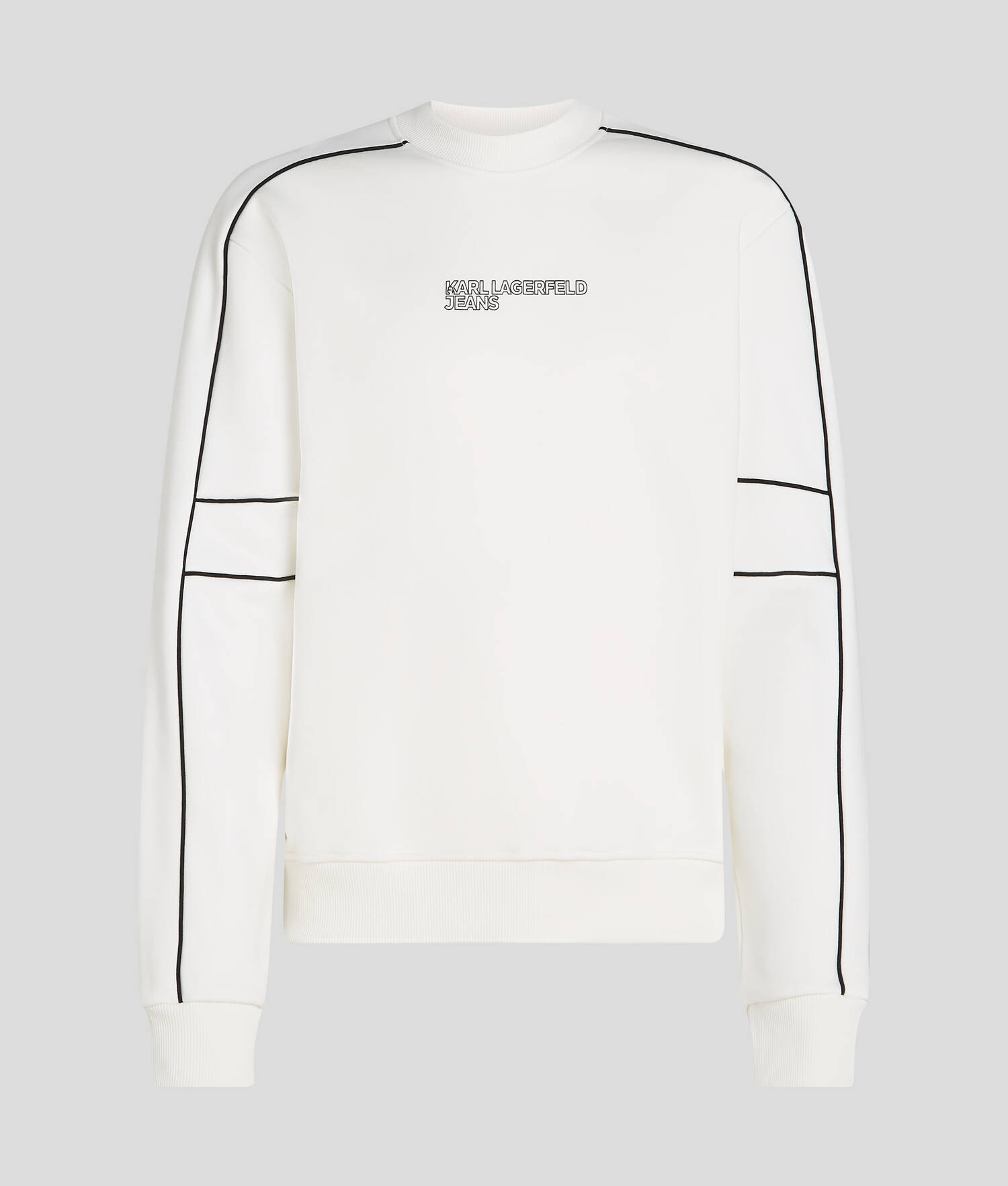 SWEAT-SHIRT À PASSEPOIL - Blanc