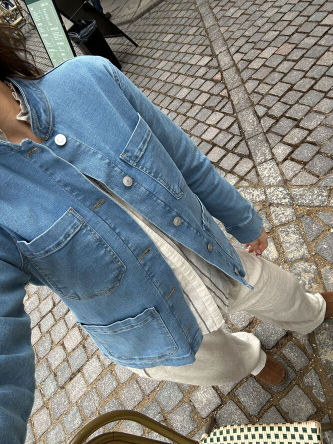 Neo Noir Bryant Denim Jacket Smoke blue