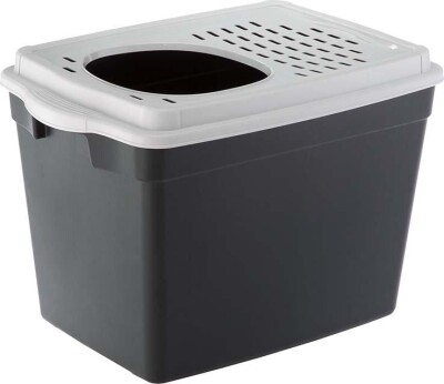 Kattebakke Med Låg - Åbning I Toppen - Ferplast - 57 X 39 CM