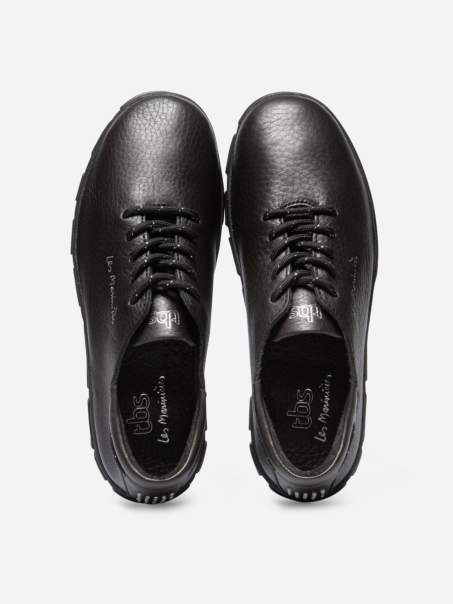 Tennis Femme Confort Cuir Noir