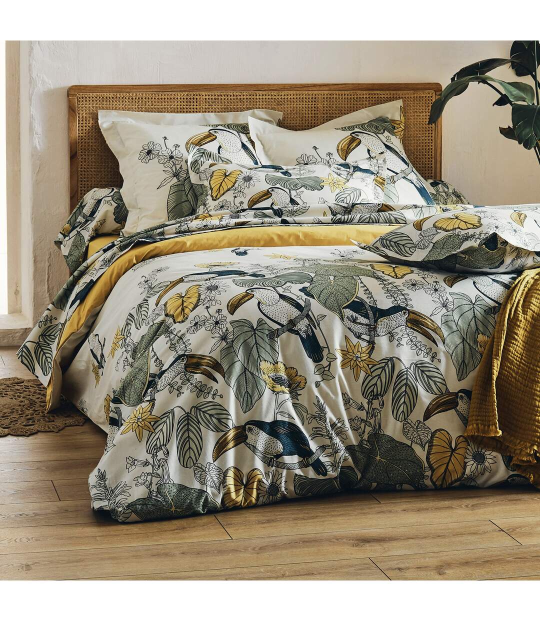 Housse de couette 260x240 cm coton TOCO vert