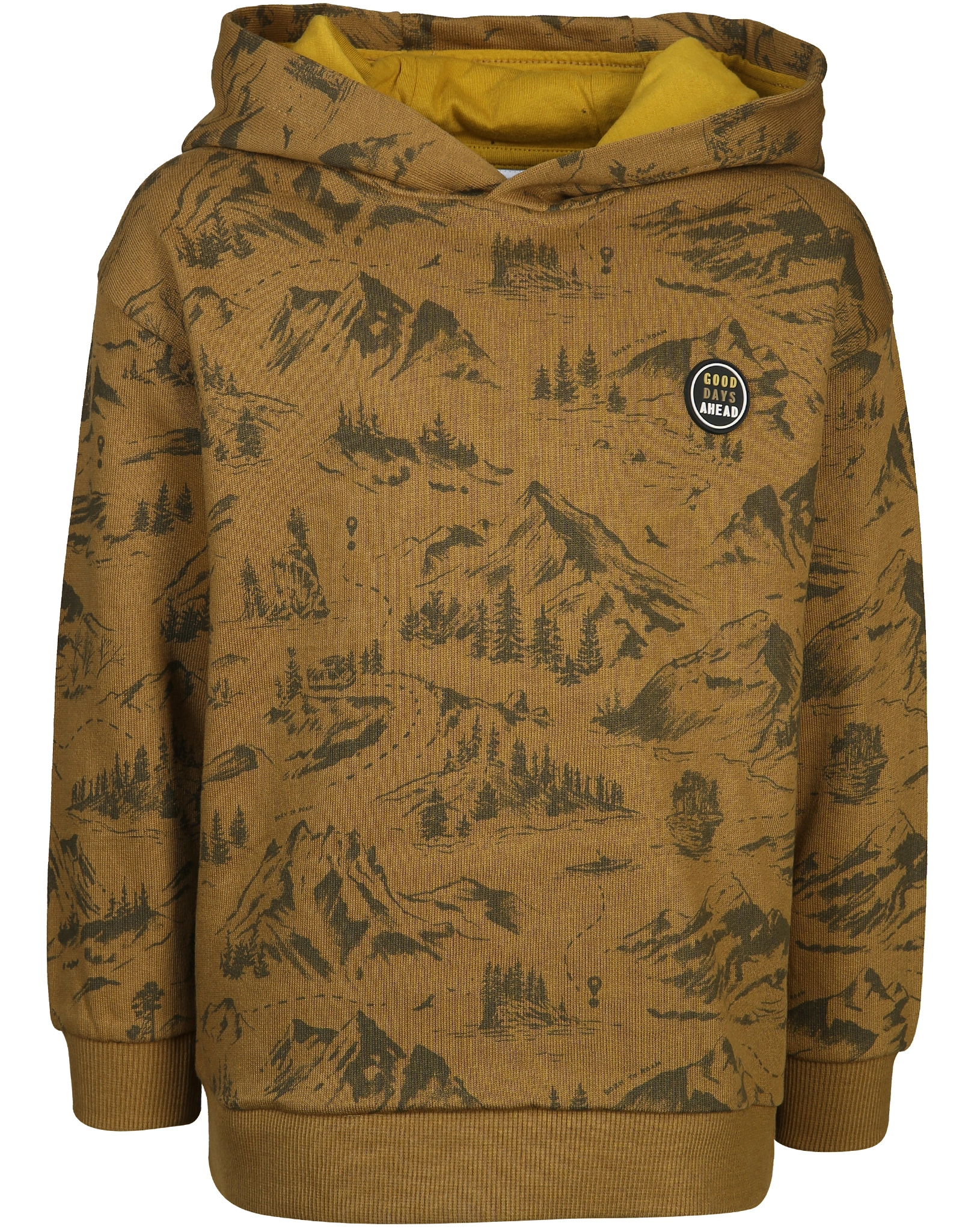 Kapuzen-Sweatshirt MONTANAS in senfgelb