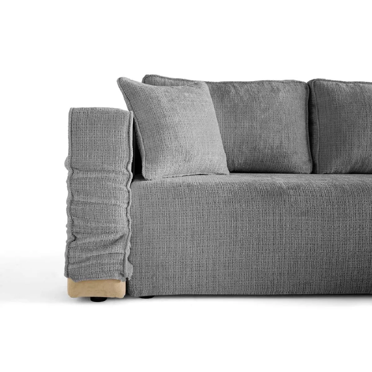 BESTMOBILIER Housse en velours texturé Topaze