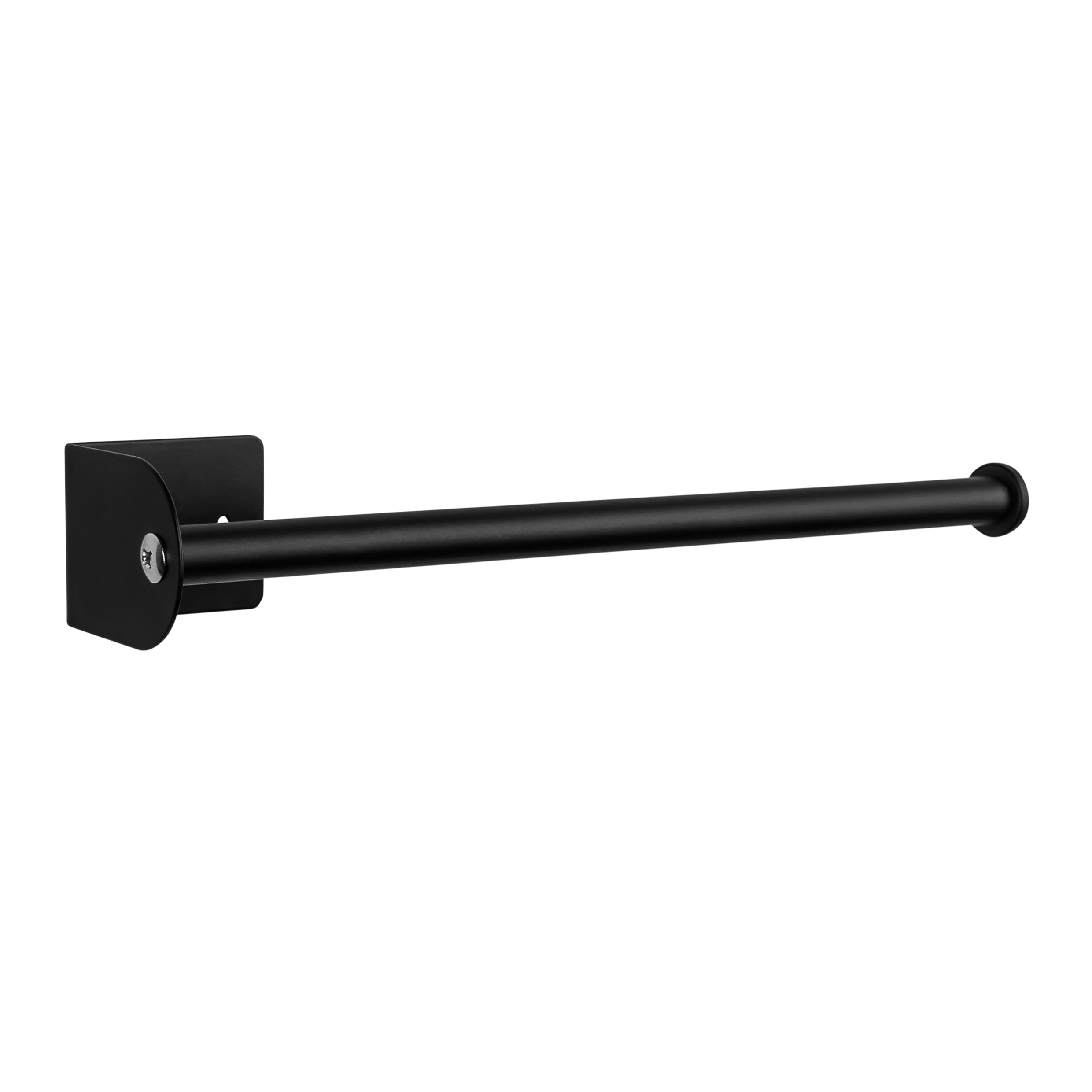 QUVIO Handdoekhouder metaal - Zwart - 35 CM