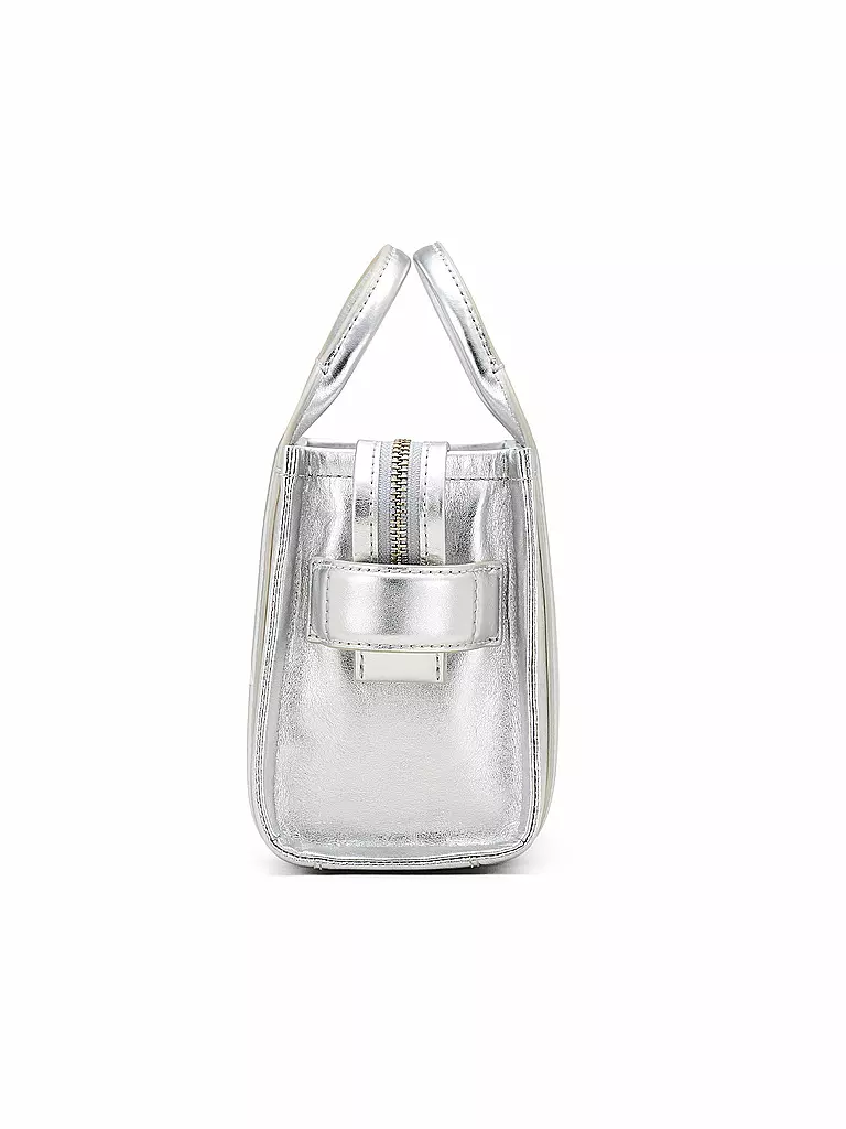 MARC JACOBS Ledertasche - Tote Bag THE MINI TOTE silber