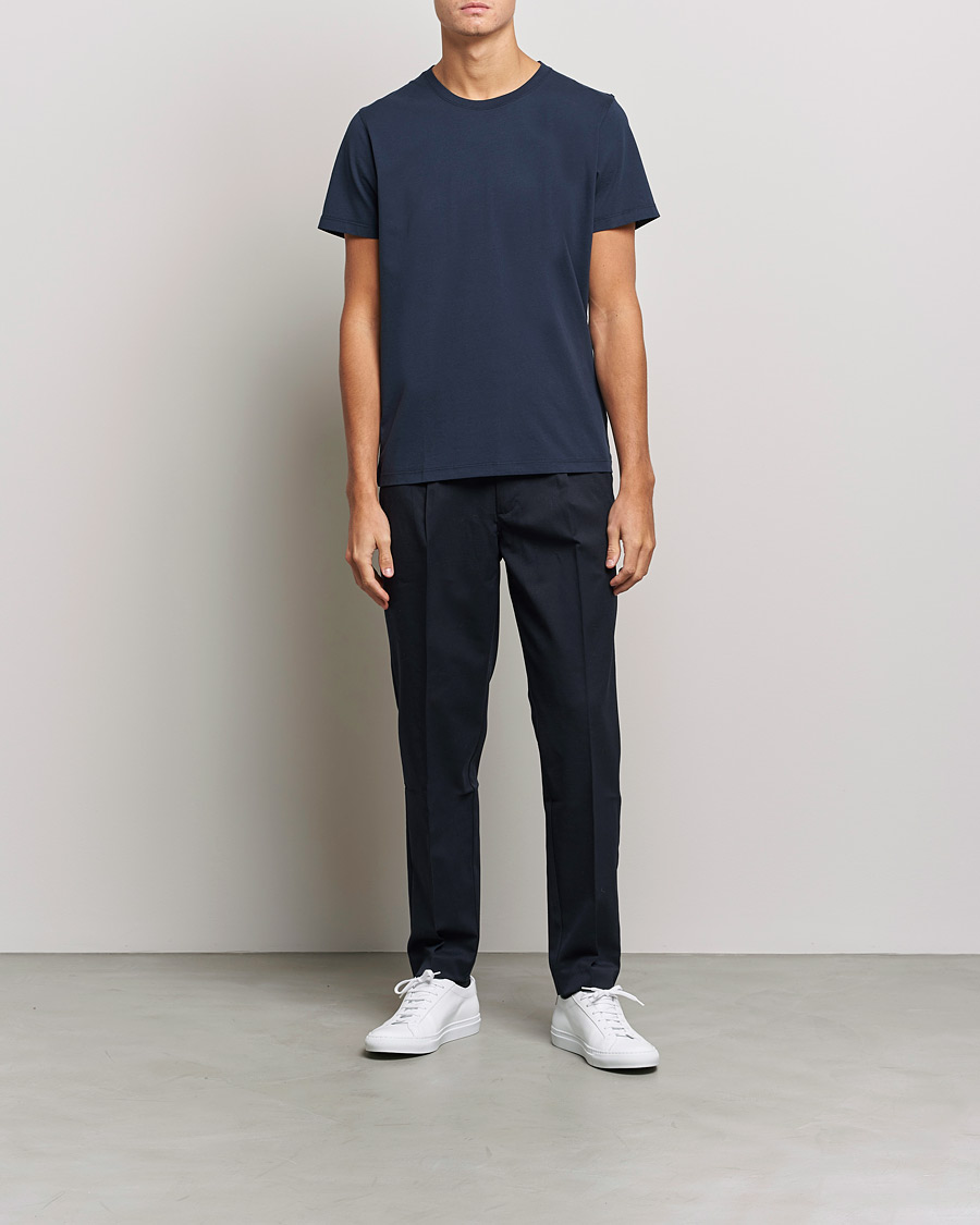 NN07 Pima Crew Neck Tee Navy Blue