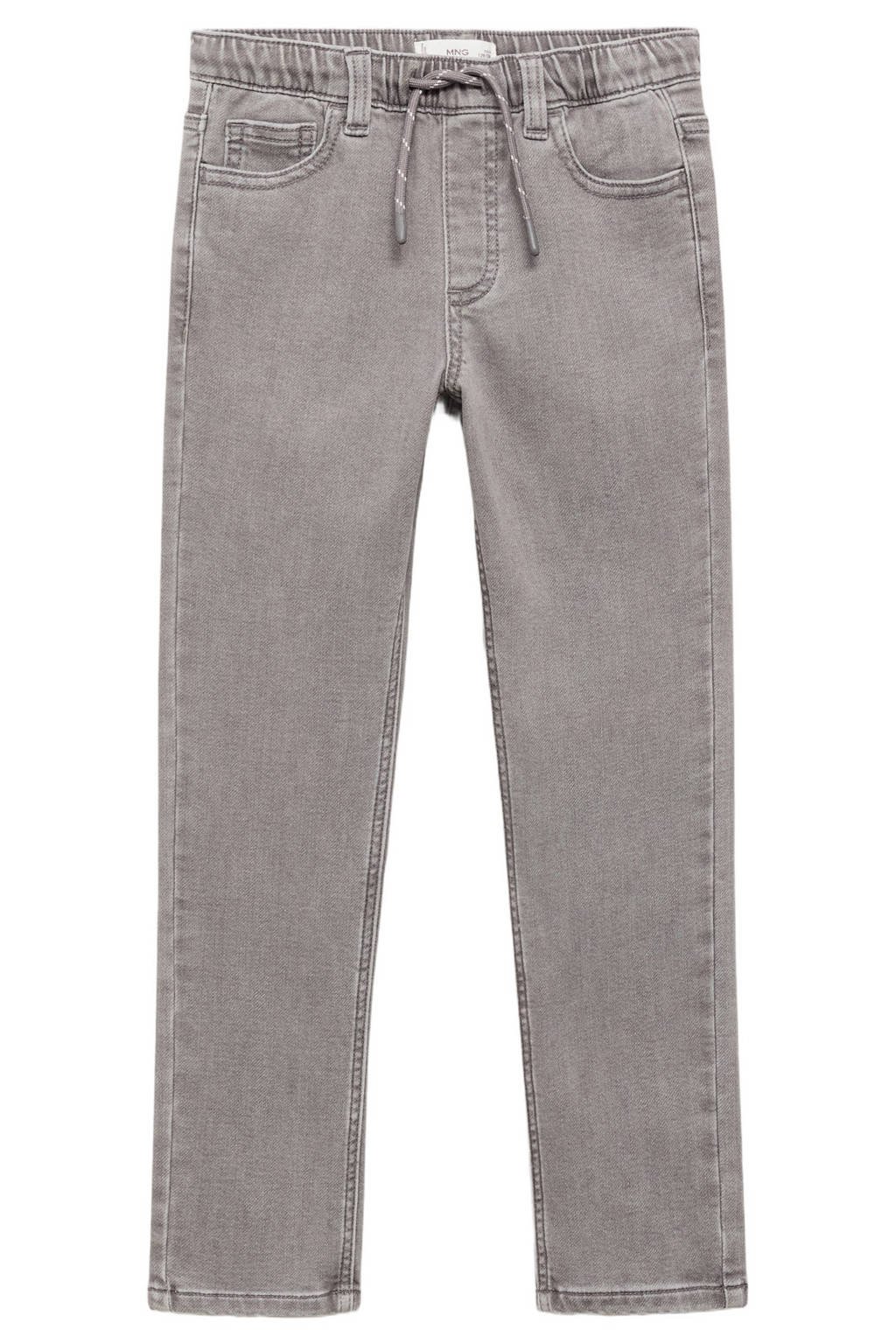 Mango Kids regular waist regular fit jeans grijs